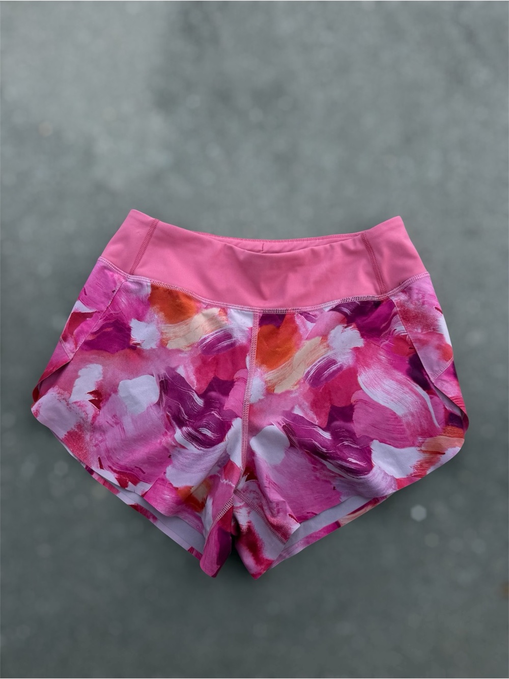 Athleta Pink and Coral Run with it Shorts